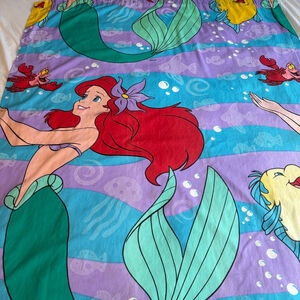 Vintage Disney The Little Mermaid One Panel Curtain 42” x 62” Princess Ariel
